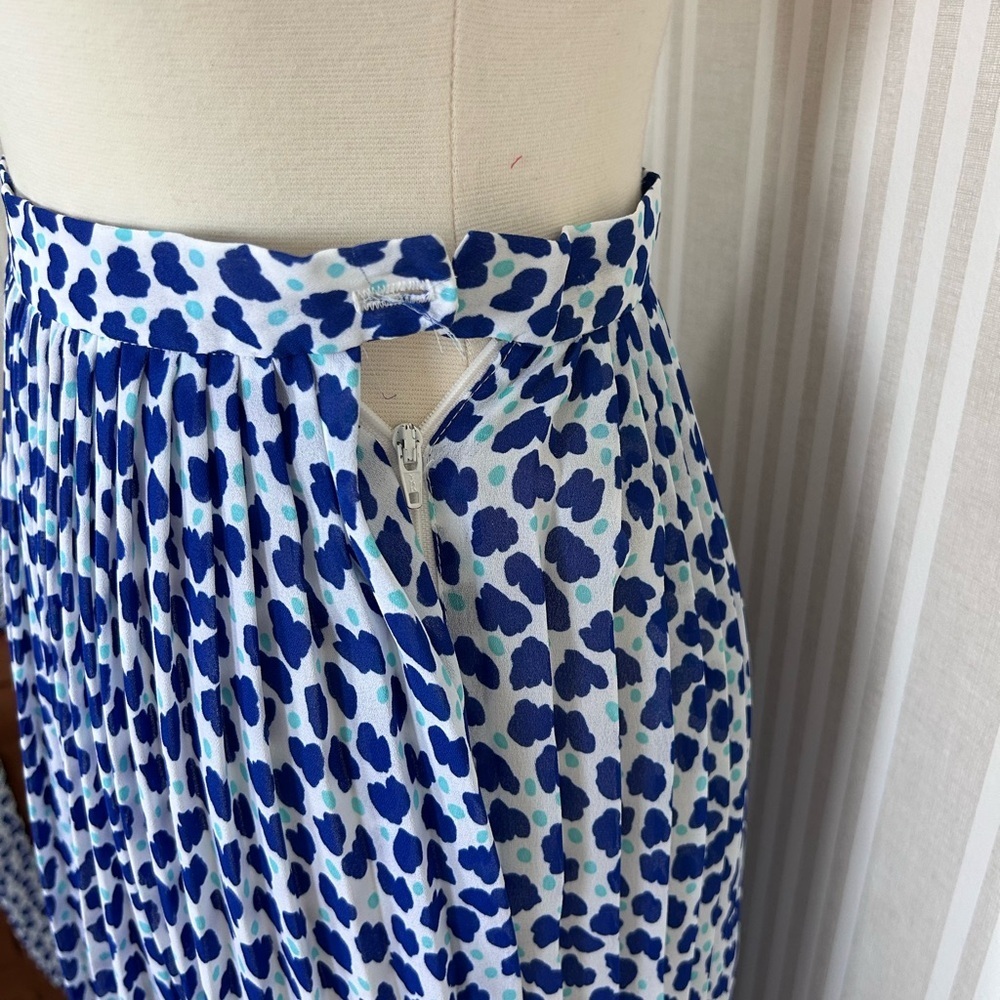 Vintage Givenchy Sport 3 Piece Skirt Set Blue Floral Print  Women’s Size 8 - Picture 9 of 11